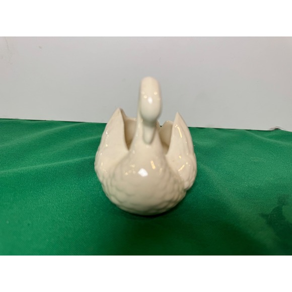 Small Cream Ceramic Swan Planter Trinket Dish Czechoslovakia Vintage - Picture 2 of 6